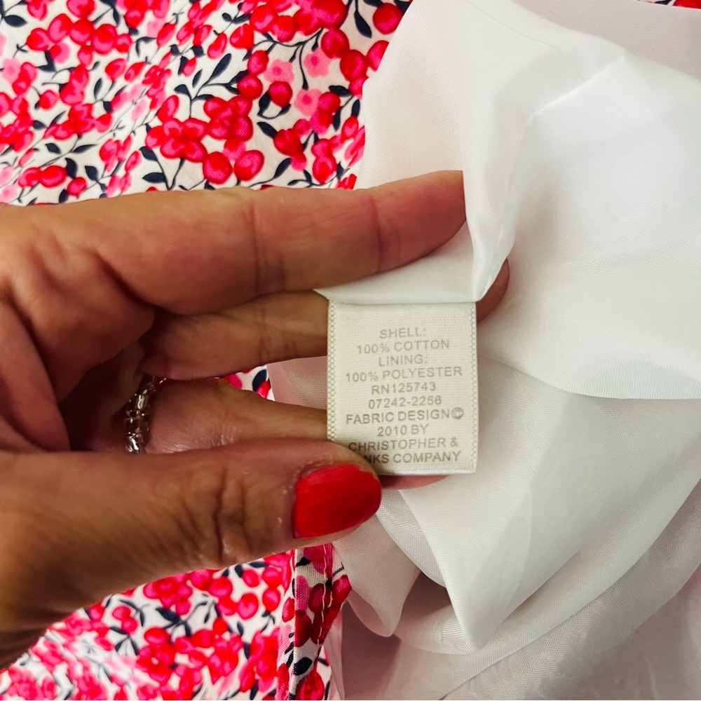Christopher Banks pink white floral cottagecore preppy midi skirt 12 - Picture 7 of 7